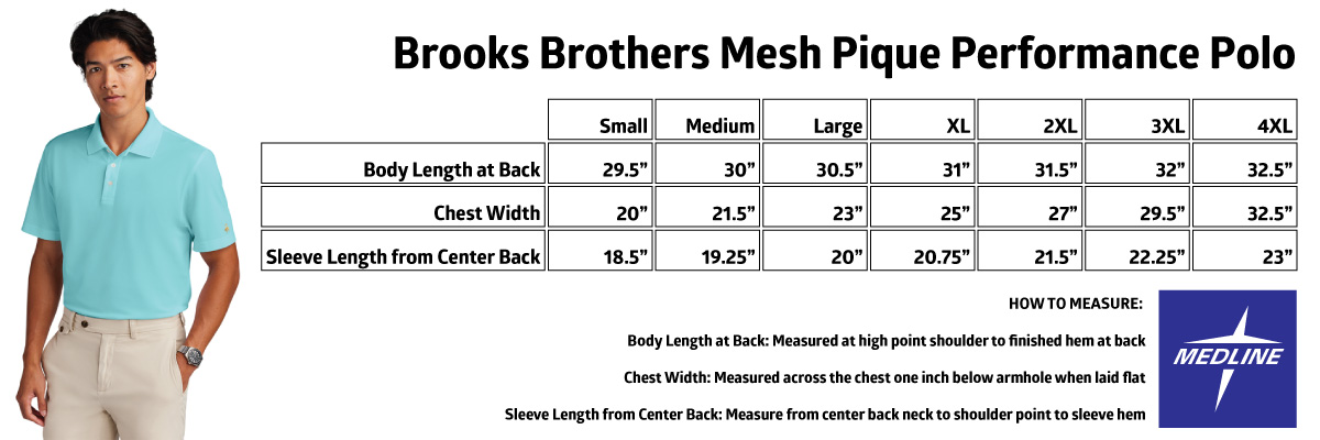 Brooks Brothers Mens Mesh Pique Performance Polo - Medline