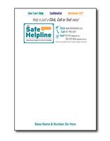 SAPR Safe Helpline 4" x 6" Notepad, 25 Sheets
