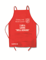 Apron Red, Club, I Am A Lions Bell Ringer, Doing The Most Good, Shield, SABRA-02