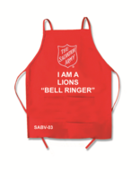 Apron Red, Club, I Am A Lions Bell Ringer, Shield, SABV-03