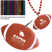 2 1/2" Plastic Football Medallion &  Beads