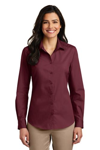 Port Authority Ladies Long Sleeve Carefree Poplin Shirt - LW100