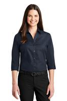 Port Authority Ladies 3/4-Sleeve Carefree Poplin Shirt - LW102