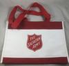 Red/White Shopping Tote with Velcro Closure