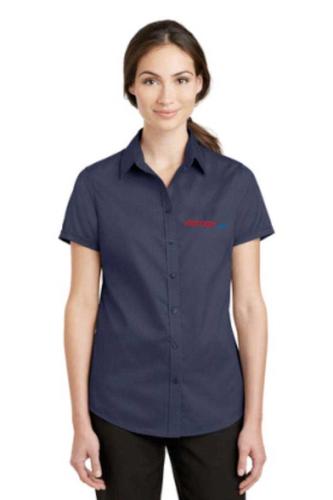 Ladies' Short Sleeve Button Up