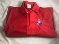 CLEARANCE-Red Unlined Wind Jacket with Crest-SM