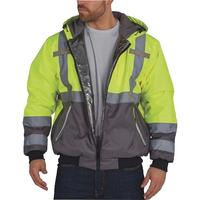 Class 3 High - Visibility Bomber w/Warm up Liner and attached hood and Teflon Fabric Protector