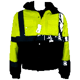 High - Visibility Class 3 Bomber w/quilted lining and detachable hood w/drawstring