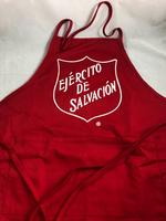 CLEARANCE-Red Apron with Spanish Shield