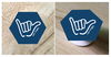 Aspen Heights Dark Blue Good Vibes Hexagon