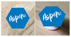 Aspen Scripty Blue Hexagon