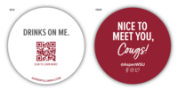 4 inch Round Recycled Pulp Board Coasters Full Color