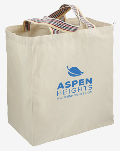 Rainbow Recycled 8oz Cotton Grocery Tote