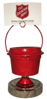 Red Metal Counter Kettle with Sign, SACK-01