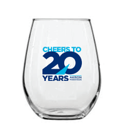 20-Years Stemless Wineglass - $15