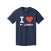"I Heart My Library" Youth Tee (Navy)