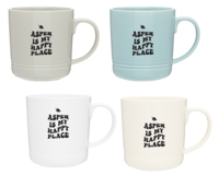 Aspen Is My Happy Place Stone Mug 12 oz