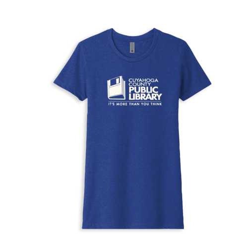 Floppy Disk/Book Ladies Short Sleeve Throwback Tee