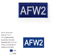 AFW2 Wounded Warrior 2 x 1 Inch Embroidered Patch with Velcro Backing