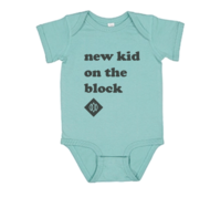 TEAL BABY ONESIE