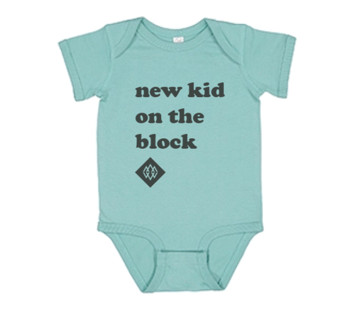 TEAL BABY ONESIE 