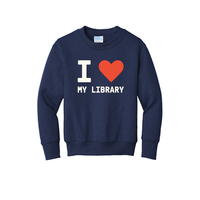 "I Heart My Library" Youth Sweatshirt