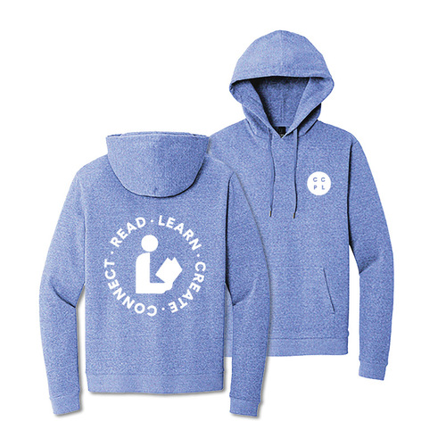 "Read Learn Create Connect" Library Emblem Unisex Hoodie