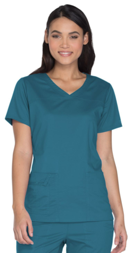 4727 CHEROKEE LADIES WORKWEAR CORE STRETCH V-NECK TOP - Agrace