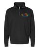 Womens Next Level Fleece 1/4 Zip - Black - Run Proud