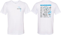 Bella + Canvas Unisex Viscose Fashion T-Shirt - White - Blue Line Breakdown