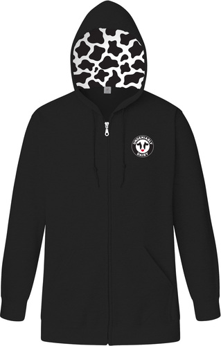 The Classic Full Zip with Cow Spot Hood for Adults 