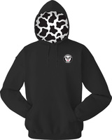 Classic Pullover Hoodie with Cow Spot Hood for Adults