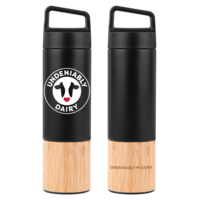 Bamboo-Wrapped Insulated Water Bottle with Handle