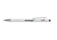 Ellipse Softy White Barrel Pen w/ Stylus