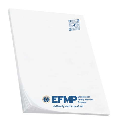 EFMP Souvenir 4" x 6" Scratch Pad, 25 Sheet