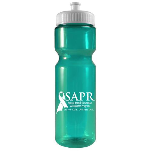 SAPR Teal 28 oz Transparent Bottle